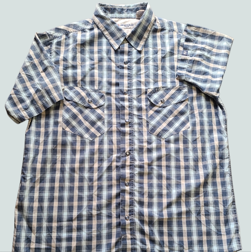 Anchor Blue Men's Button Down Shirt